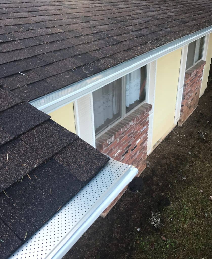 This is a Leaf relief Gutter By Valley Roofing Salem Oregon